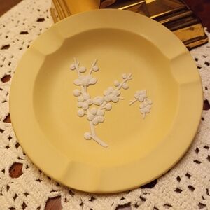 Vintage Wedgewood Primrose Yellow Ashtray, 1970s, Jasperware, Made In England